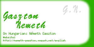 gaszton nemeth business card