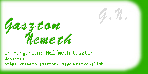gaszton nemeth business card